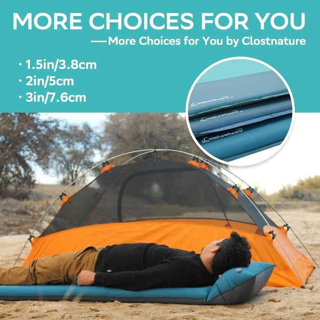 portable self-inflating air bed