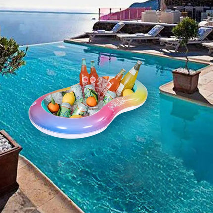rainbow inflatable drink holder