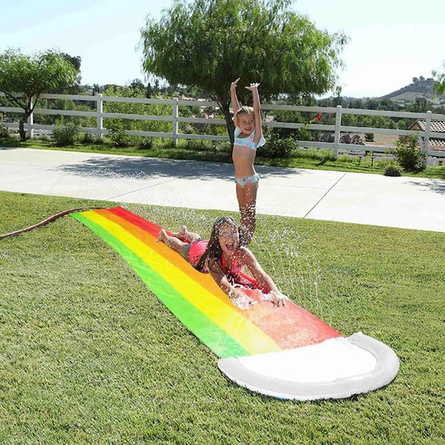 rainbow inflatable water slide