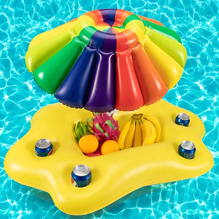 rainbow pool bar with shade