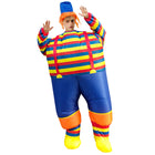 striped inflatable clown costume