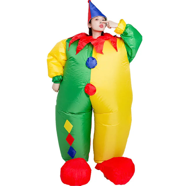 yellow inflatable clown costume