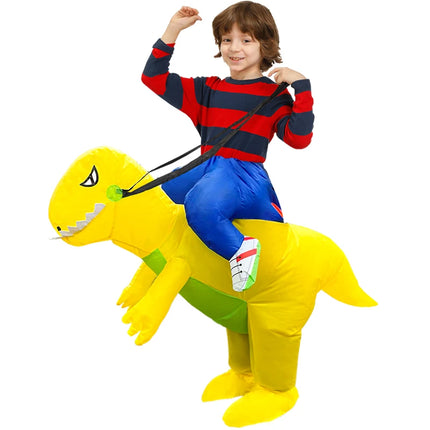 yellow ride on t rex costume for kids